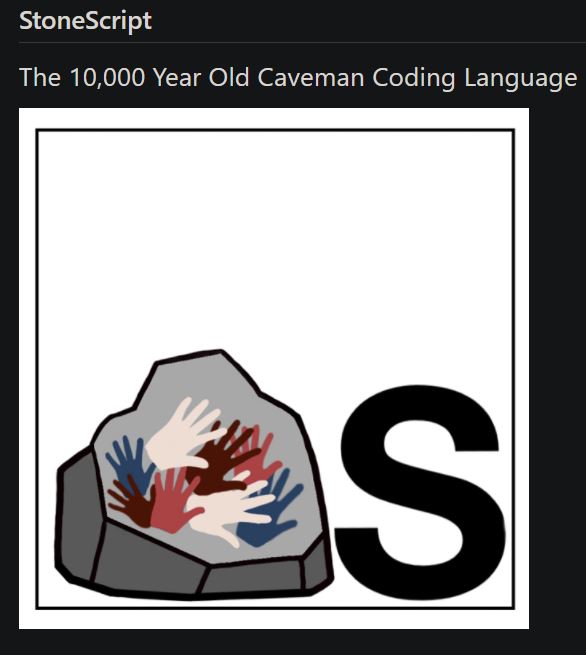 Stonescript language logo and small introduction